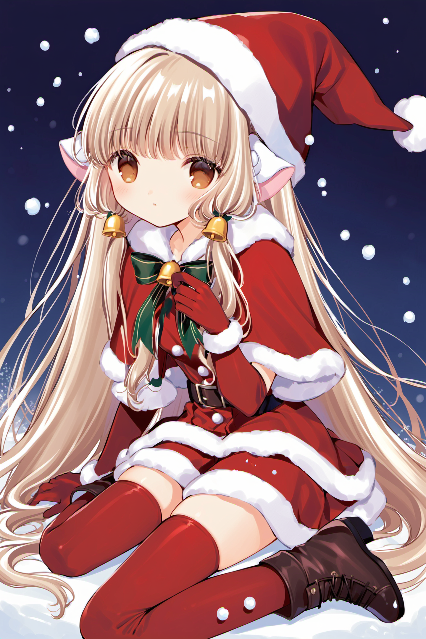25019-2819202537-CHII, 1girl, solo, santa costume, christmas, long hair, thighhighs, hat, bell, santa hat, brown eyes, very long hair, gloves, ri.png